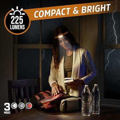 Energizer LED Rechargeable Headlamp (2-Pack), Orange, LED Headlamps with Red Light Option, USB Charging Cables Included - color: Orange