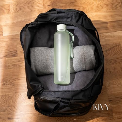 KIVY Slim Water Bottle 32oz Tritan - Lightweight & Shatterproof - BPA-Free - color: Light Green, size: 32 Ounces