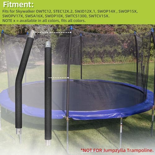 Trampoline Poles Replacement for Skywalker Or Jumpzylla Trampoline Net - style: For Skywalker 4201&4202-1xUpper+1xLower Tube
