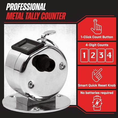 Stalwart Handheld or Mountable Clicker Counter with Easy Thumb Tally Button