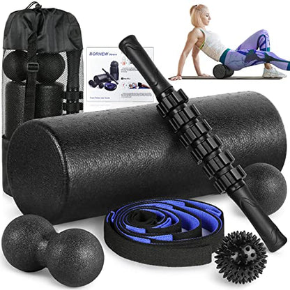 Foam Roller Set - High Density Back Roller, Muscle Roller Stick - color: 16.5-inch