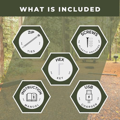 2-Pack Tactiko Rechargeable Safety Perimeter Trip Alarm | 129 dB |USB/Solar - style: 2 Pack