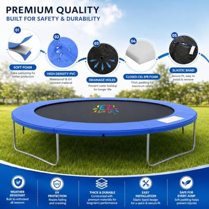 Trampoline Spring Cover - 8/10/12/14/15FT Trampoline Pads - size: 10FT - 120''