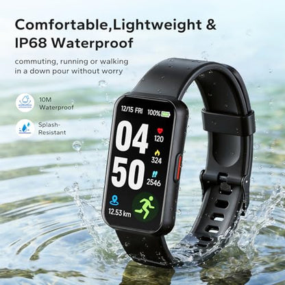 Fitness Tracker with 24/7 Heart Rate & Blood Oxygen Monitor, 1.47" OLED Color Screen Smart Watch, Waterproof Activity Tracker with Sleep Step Counter & Smart Notifications for Men Women