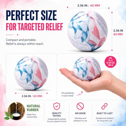 FITZELAR Massage Lacrosse Balls for Myofascial Release, Quality Certification, Massage Deep Tissue for Back and Shoulder, Trigger Point Therapy, Muscle Knots, Relieving Muscle Pain - color: Blue