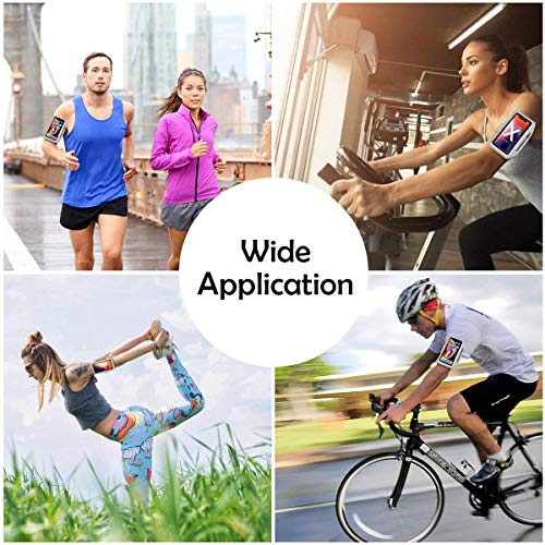 HAISSKY Running Armband with Zipper Pocket Sweatproof Running Phone Holder - color: Grey(Up to 6.9")