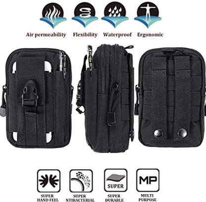 Belt Pouch, Tactical Molle Phone Pouch EDC Utility Pouches Waist Bag Packs, Small Cell Phone Holster Gear Tool Gadget Pocket for Men Running - color: Green
