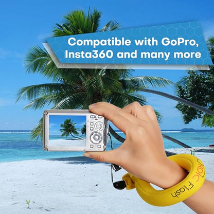 Nordic Flash Floating Wrist Strap (2-pack) for Phone & Action Camera - Compatible with GoPro Hero 13, Insta360 X4, DJI Action 5 Pro, OM System TG-7, Kodak PixPro WPZ2 & iPhone - Bright Yellow - color: Bright Yellow