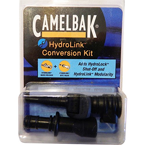 CamelBak HydroLock Tactical Conversion Kit, One‑Handed Flow Control and Big Bite Valve for MOLLE Drink Tubes, Black