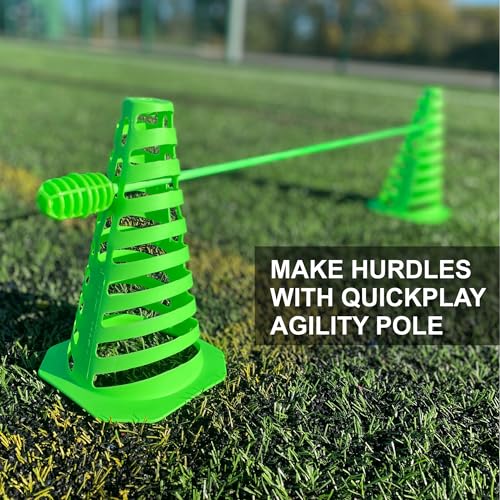QUICKPLAY Slotted Collapsible Training Cones Set of 10-9in Markers