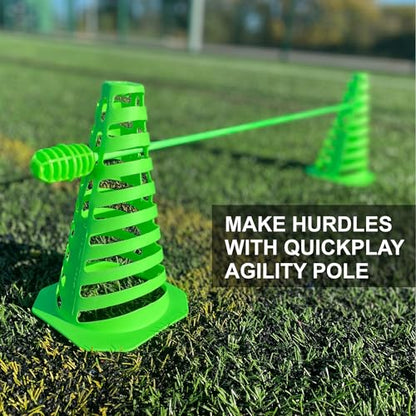 QUICKPLAY Slotted Collapsible Training Cones Set of 10-9in Markers