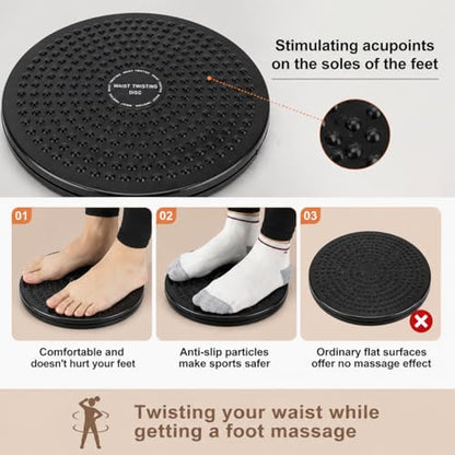 Waist Twisting Disc, Body Trimmer Core Ab Twistboard Domestic Fitness Exercise Slimming Equipment for Workout Reflexology