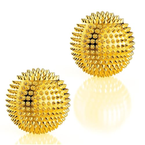 Magnet Balls - Spiky Massage Balls for Feet, 4.7cm Gold - size: 4.7 cm