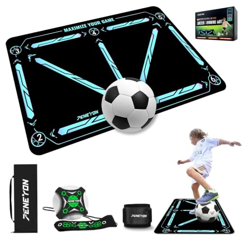 Soccer Training Mat, Soccer Training Equipment, Soccer Gifts for Boys 8-12 - color: Technology, size: 2'11" x 1'11" (L x W)