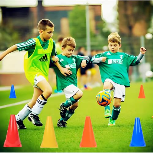 ANSLYQA Soccer Cones 9 Inch 20 Pack - color: Orange