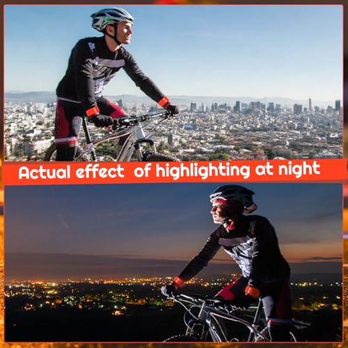 20 Pcs Reflector Snap Bands Fluorescent Slap Armbands - color: Red