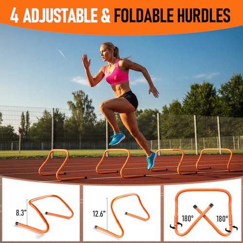 Agility Ladder,Soccer Training Equipment Set,Speed & Agility Training - color: Orange