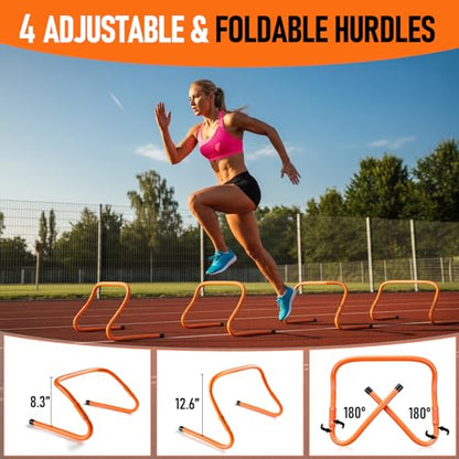 Agility Ladder,Soccer Training Equipment Set,Speed & Agility Training - color: Orange