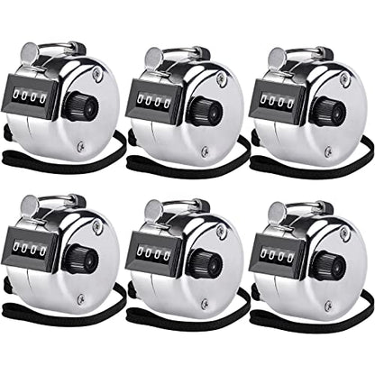 KTRIO Handheld Tally Counter, 4-Digit Mechanical Clicker - color: Metallic Color