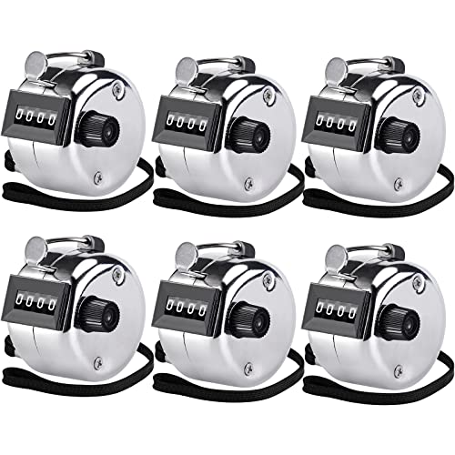 KTRIO Handheld Tally Counter, 4-Digit Mechanical Clicker - color: Metallic Color