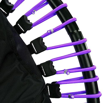 LEAPS & REBOUNDS Fitness Rebounder, 48 in, Stability Bar, Purple