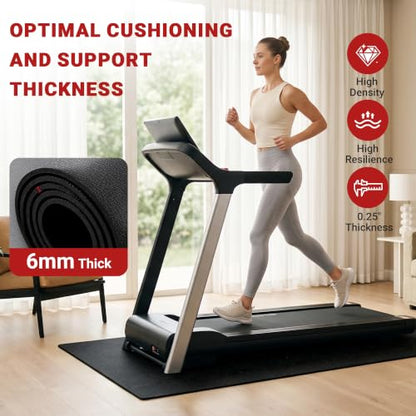 Exercise Bike Mat 70" x 30", 0.2"/0.25" Thick, Compatible with Peloton Bike - size: 79.1"L x 39.6"W x 0.25"Th