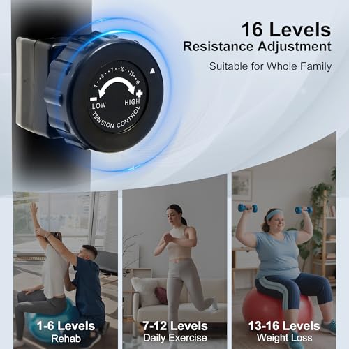 Recumbent Exercise Bike for Seniors & Adults - Quiet Recumbent Stationary Bikes for Home, Bluetooth App, 16-Level Resistance, Adjustable Seat, Supports 380LB, LCD Display & Pulse Sensors