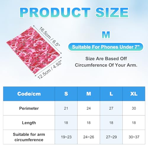 PATIKIL Sports Armband Sleeve M Size Universal Armband Pink Camouflage - color: Pink Camouflage, size: M