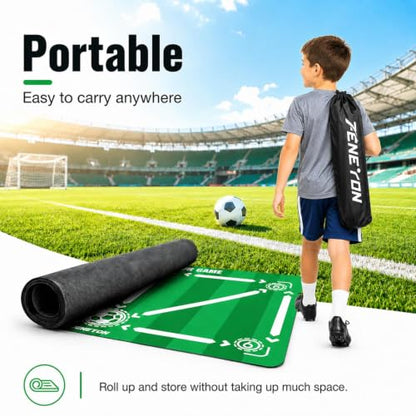 Soccer Training Mat, Soccer Training Equipment, Soccer Gifts for Boys 8-12 - color: Court, size: 2'11" x 1'11" (L x W)