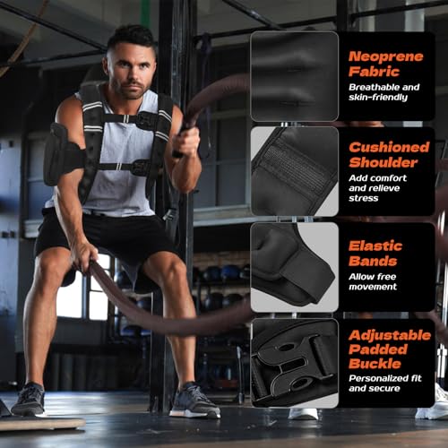 KTINNEAD Weighted Vest for Women Men, 8lb/12lb/16lb/20lb Weighted Running Vest with Reflective Stripe, Detachable Phone Pouch for Workout, Walking, Strength Training, Weight Loss, Fitness, Jogging - size: 16LB