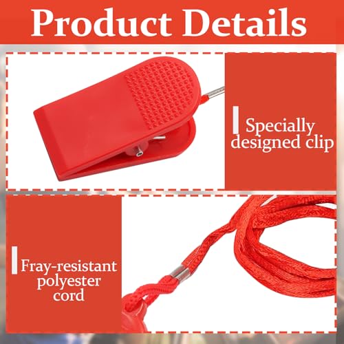 Biaungdo Universal Treadmill Magnet Safety Key, Round Magnetic Safety Stop Switch Replacement Parts for Running Machines (Red, 27mm/1.06inch)