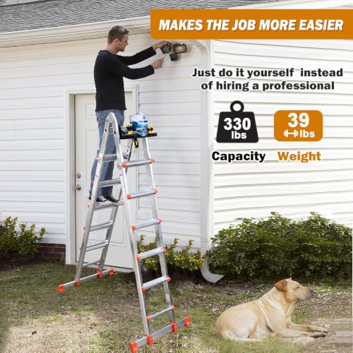 Soctone Ladder, A Frame Extension Ladder, 22.5 Ft Multi Position Ladder - size: 22.5 Ft