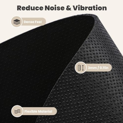 THAILE Double-Sided Elliptical Mat, 26" x 18", Non-Slip Stepper Mat