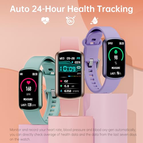 Health Fitness Tracker with 24/7 Heart Rate, Smart Watch with Blood Pressure and Blood Oxy-gen Monitor, Bulit-in 120+ Sport Mode, Sleep Tracking Waterproof Activity Tracker for Women Men - color: Deep Purple