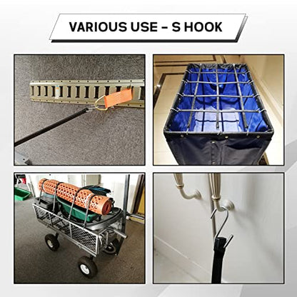 ROBLOCK 31" Rubber Tarp Straps with 150% Max Stretch, 100% EPDM Bungee Cords with Metal Crimped S Hooks, Ideal for Securing Tarps, Cargo, Canvases, Weatherproof (10 Pack) - size: 31 Inch(pack of 10)