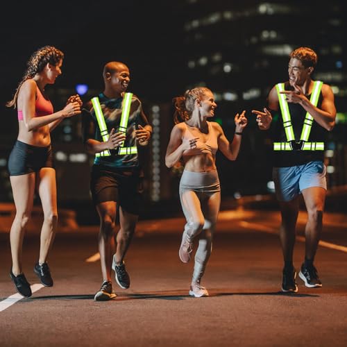 PATIKIL Reflective Safety Vest, Hi-Vis Safety Vests, Adjustable High Visibility Reflective Strips for Outdoor Jogging - color: Dark Blue