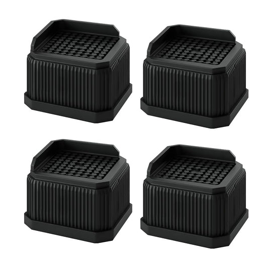 4 Pack Stackable Treadmill Riser Blocks, for Gym and Home Use - color: Black, size: 1 layer(2nches)