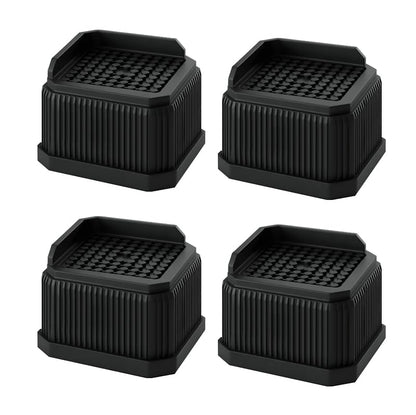 4 Pack Stackable Treadmill Riser Blocks, for Gym and Home Use - color: Black, size: 1 layer(2nches)