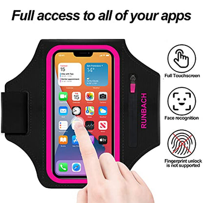 Armband for Samsung Galaxy S26 Ultra/S25 Ultra/S24 Ultra/S23 Ultra/S22 Ultra/S21 Ultra/S20 Ultra/S26+/S25+/S24+/S23+/S22+/S21+/S20+/S10+/S9+/S8+, with Zipper Pocket for for Galaxy Buds (Pink) - color: Pink