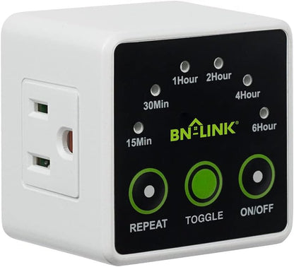 BN-LINK Smart Digital Countdown Timer, Repeat Cycle Timer Outlet, 3-Prong - style: Repeat Countdown Timer