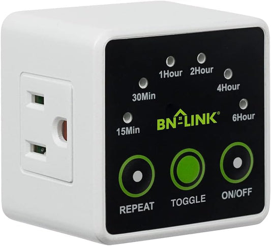 BN-LINK Smart Digital Countdown Timer, Repeat Cycle Timer Outlet, 3-Prong - style: Repeat Countdown Timer