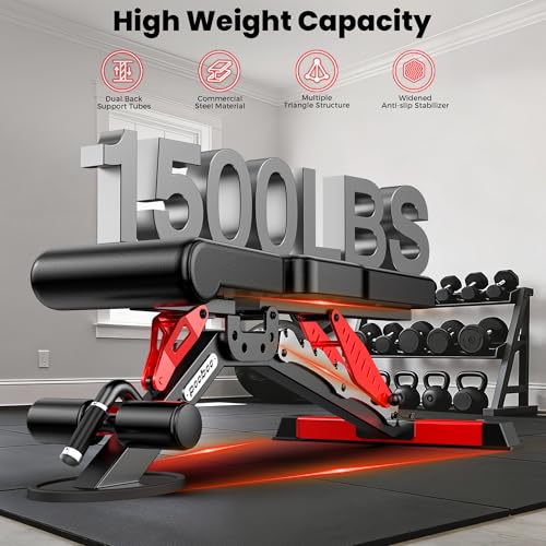 pooboo Power Cage Smith Machine with 2000LB Squat Rack Cable System