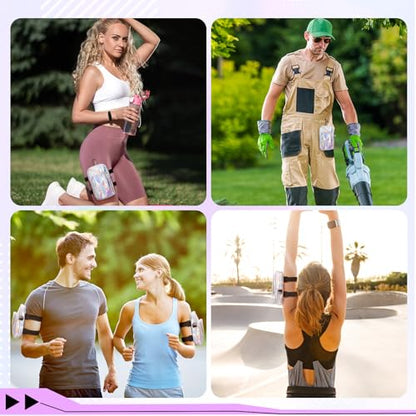 Holographic Arm Bag Phone Armband Adjustable Strap,Silver, - color: Silver, style: Casual