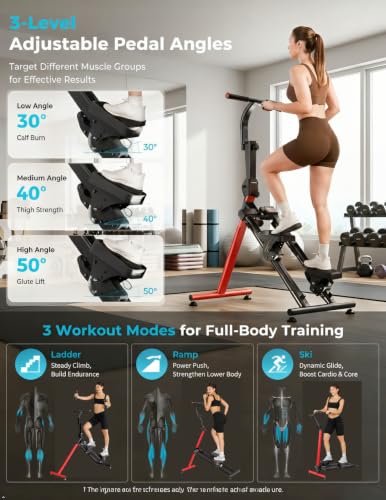 Stair Stepper for Home, 3-Mode Folding Stairmaster with Handlebar