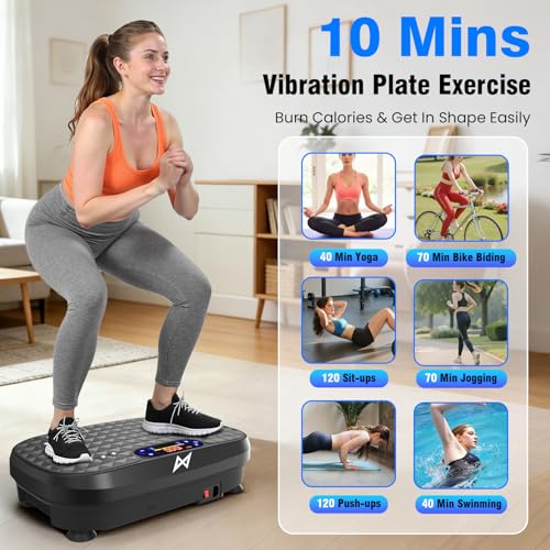 AXV Vibration Plate Exercise Machine Fitness Platform Body Vibrating Board - color: BASIC.SILVER