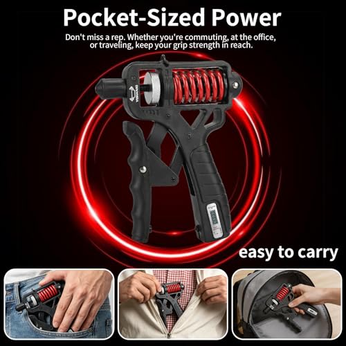 Adjustable 11–350 Lbs Grip Strength Trainer with Digital Counter