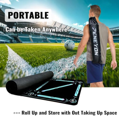 Soccer Training Mat, Soccer Training Equipment, Soccer Gifts for Boys 8-12 - color: Technology, size: 47*31 IN