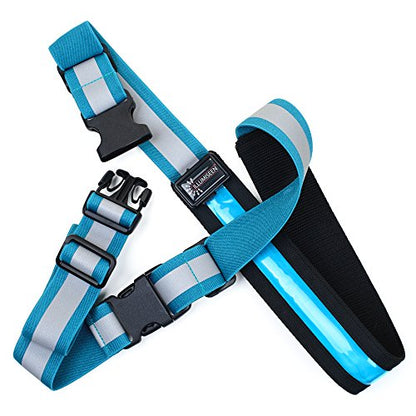 Illumiseen Extension for the LED Reflective Belt – Adds a max. of 19.6” to your LED Belt - color: Blue