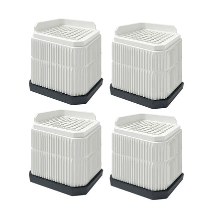 4 Pack Stackable Treadmill Riser Blocks, for Gym and Home Use - color: White, size: 2 layer(3nches)