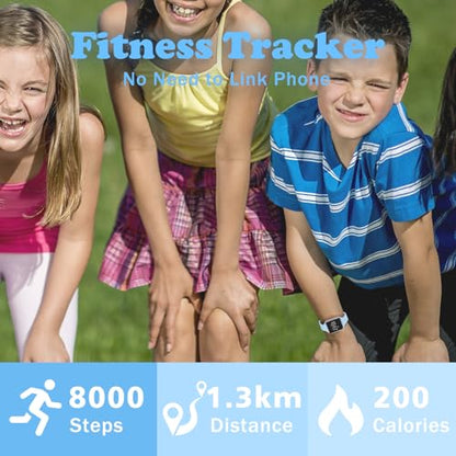 Kids Watches for Girls Boys Digital Sport Watch with Step Counter Pedometer Vibration Alarm Clock, No App Waterproof Fitness Tracker Kids Watch Boys Girls Teens Students Ages 5-16 - color: 007-E-SkyBlue